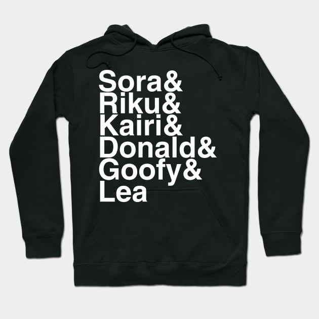 Kingdom Hearts Helvetica List Hoodie by DennisMcCarson